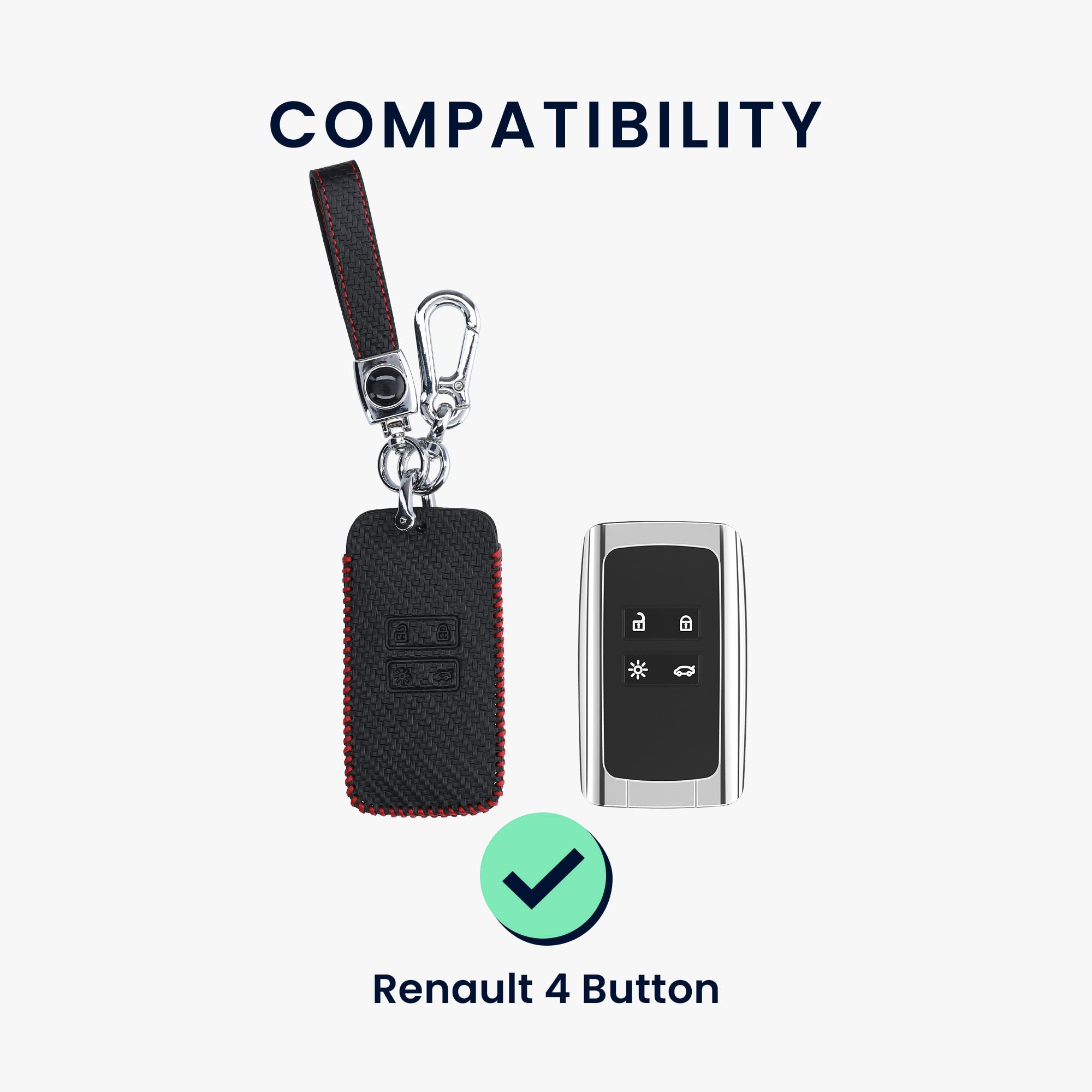 Amazon.co.jp: kwmobile Renault 4-ボタン 車のキー Smart Key